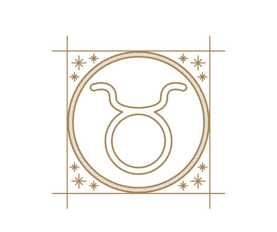 Símbolo del signo del zodiaco Tauro.