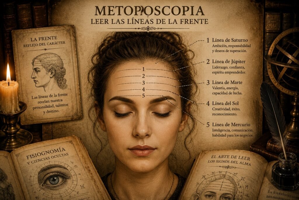 Metoposcopia: líneas de la frente asociadas a planetas para interpretar el carácter